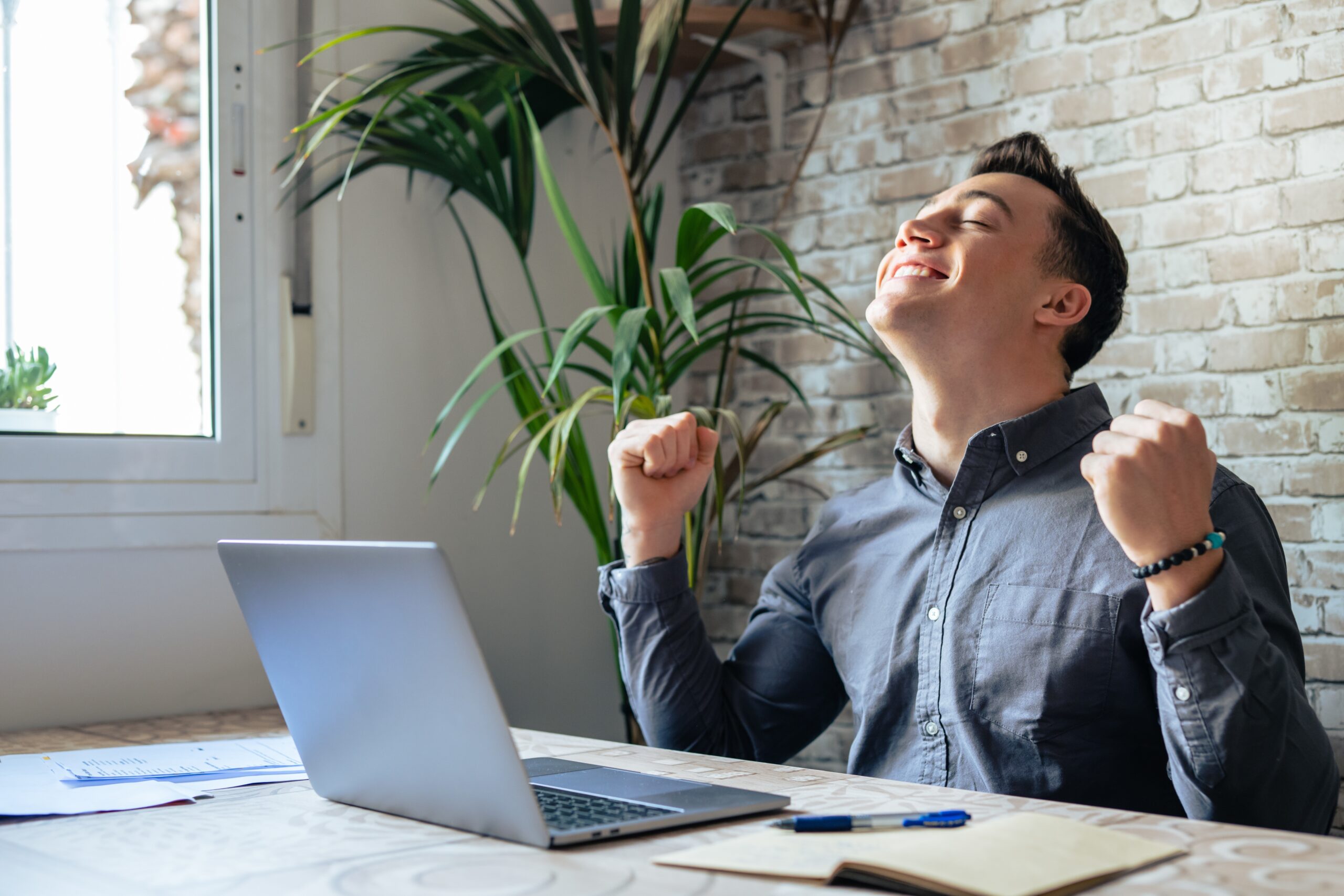 a man in front of a laptop finding sales opportunities